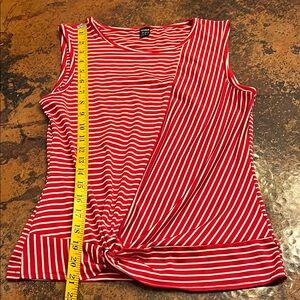 LONESS Red and white preppy striped  retro sport  tennis core Sleeveless Top